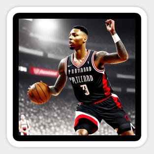 Portland Trail Blazers Basketball Sticker